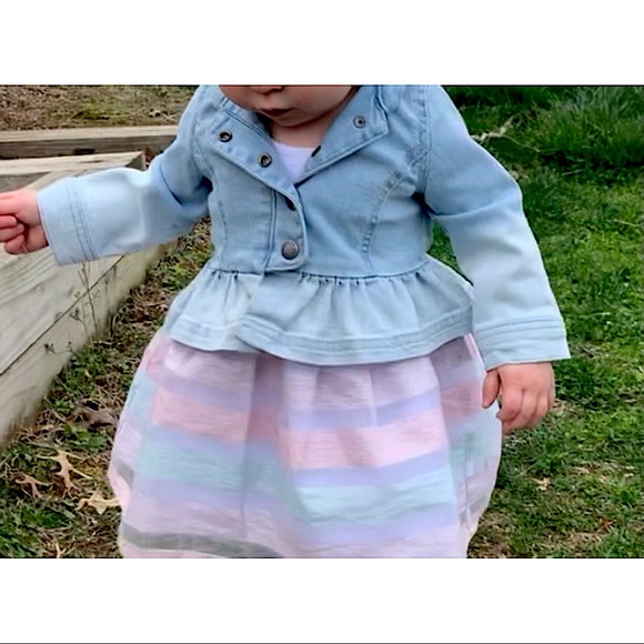 Genuine Kids by OshKosh Faded Ombré Denim Jacket - Picture 2 of 5